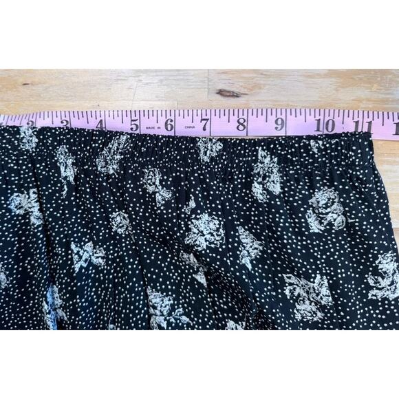 VTG Casual Corner Petite 2pc Skirt Set Dress Sz S Black White Floral Secretary - Picture 9 of 14